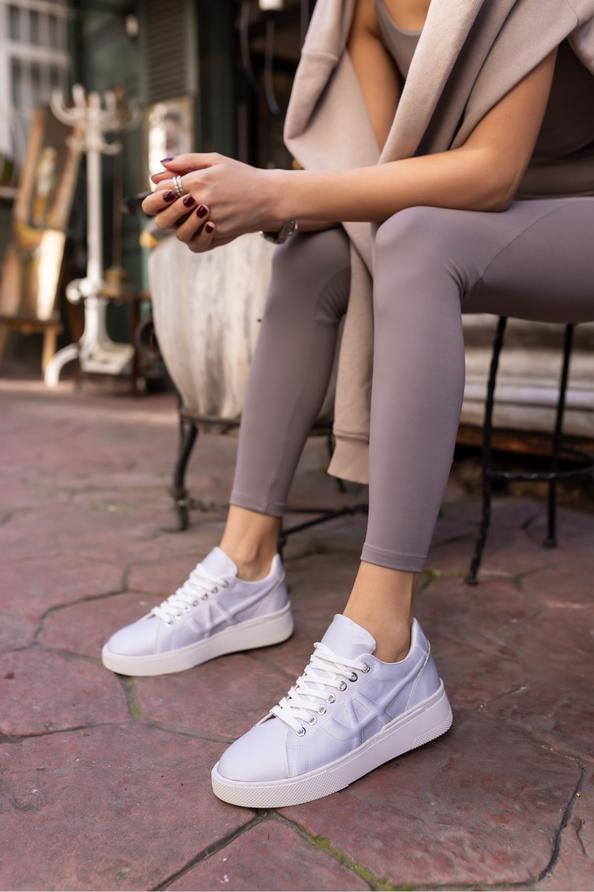 JACİB KADIN GUMUS SATEN SNEAKER