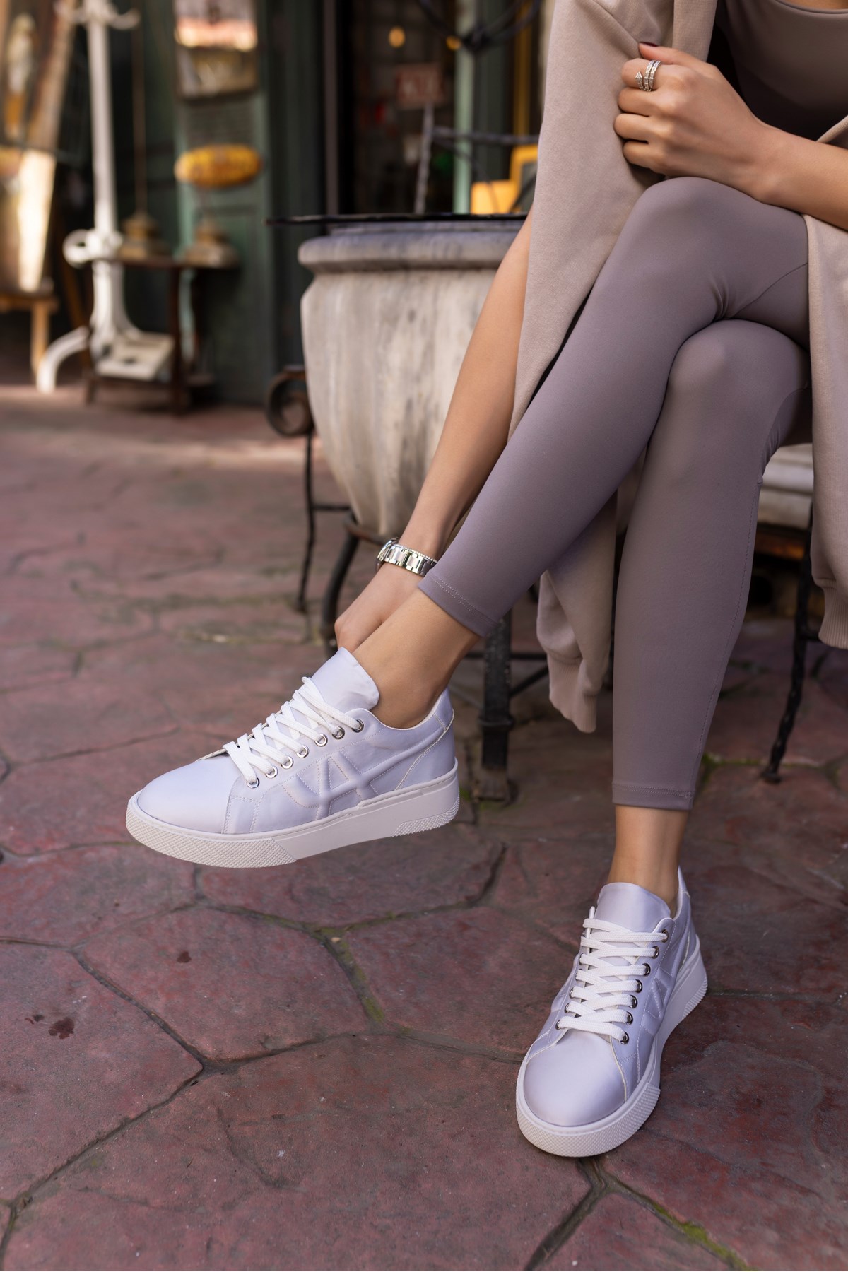JACİB KADIN GUMUS SATEN SNEAKER