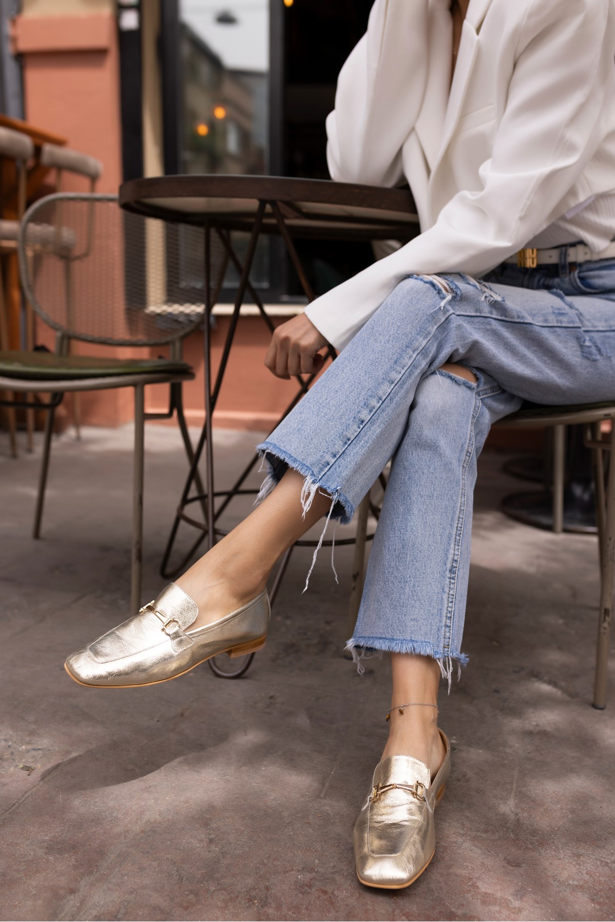 NOVAY KADİN ALTİN TOKA DETAY LOAFER BABET