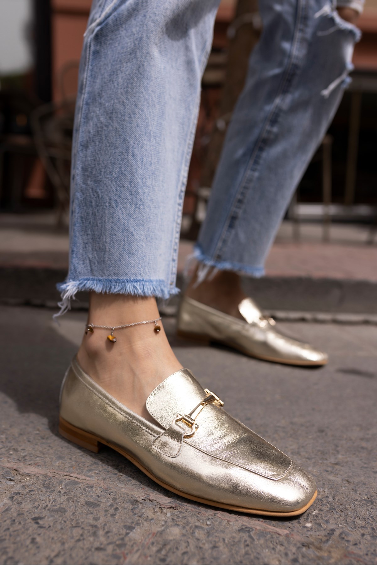 NOVAY KADİN ALTİN TOKA DETAY LOAFER BABET