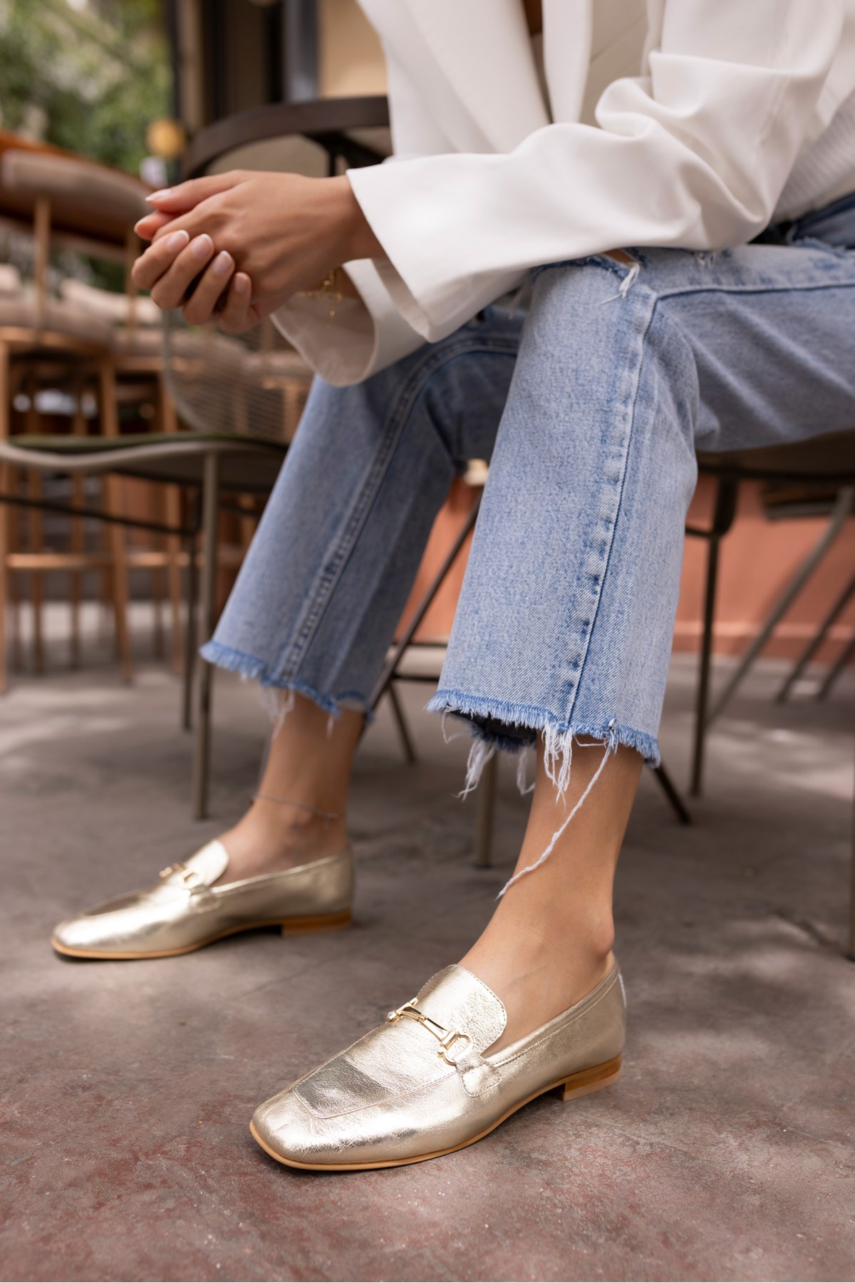 NOVAY KADİN ALTİN TOKA DETAY LOAFER BABET