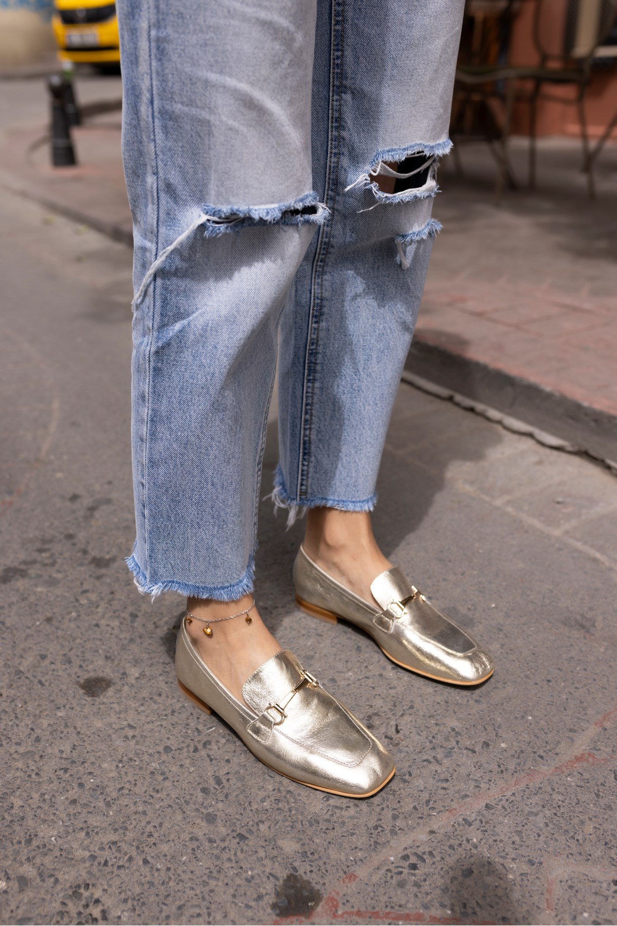 NOVAY KADİN ALTİN TOKA DETAY LOAFER BABET