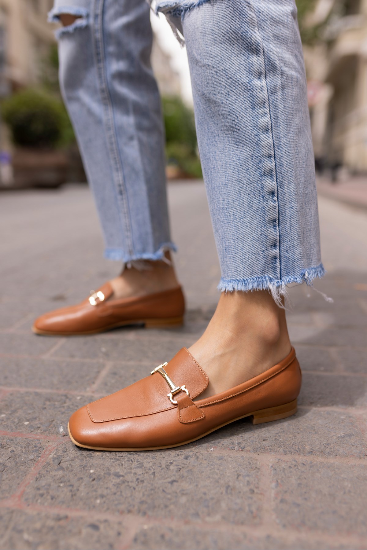 NOVAY KADİN TABA GERCEK DERİ LOAFER BABET
