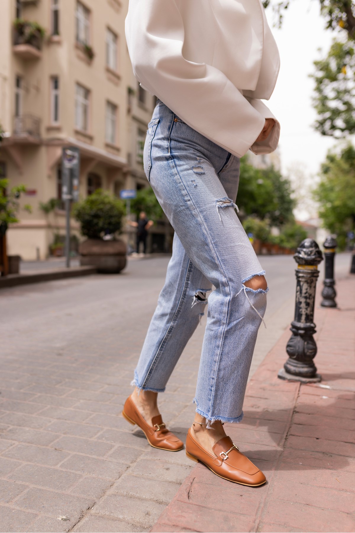 NOVAY KADİN TABA GERCEK DERİ LOAFER BABET