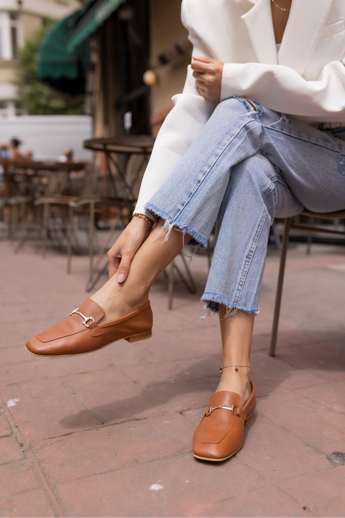 NOVAY KADİN TABA GERCEK DERİ LOAFER BABET