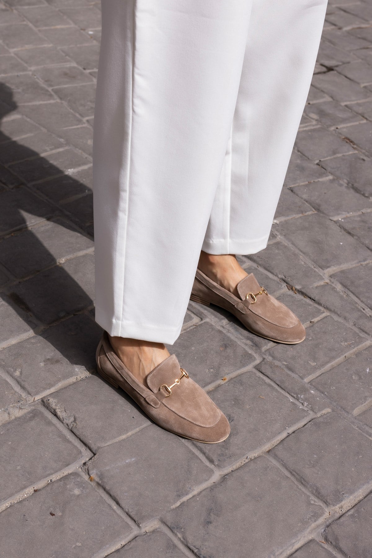 GEOLA KADİN TABA GERCEK DERİ TOKALİ LOAFER AYAKKABİ