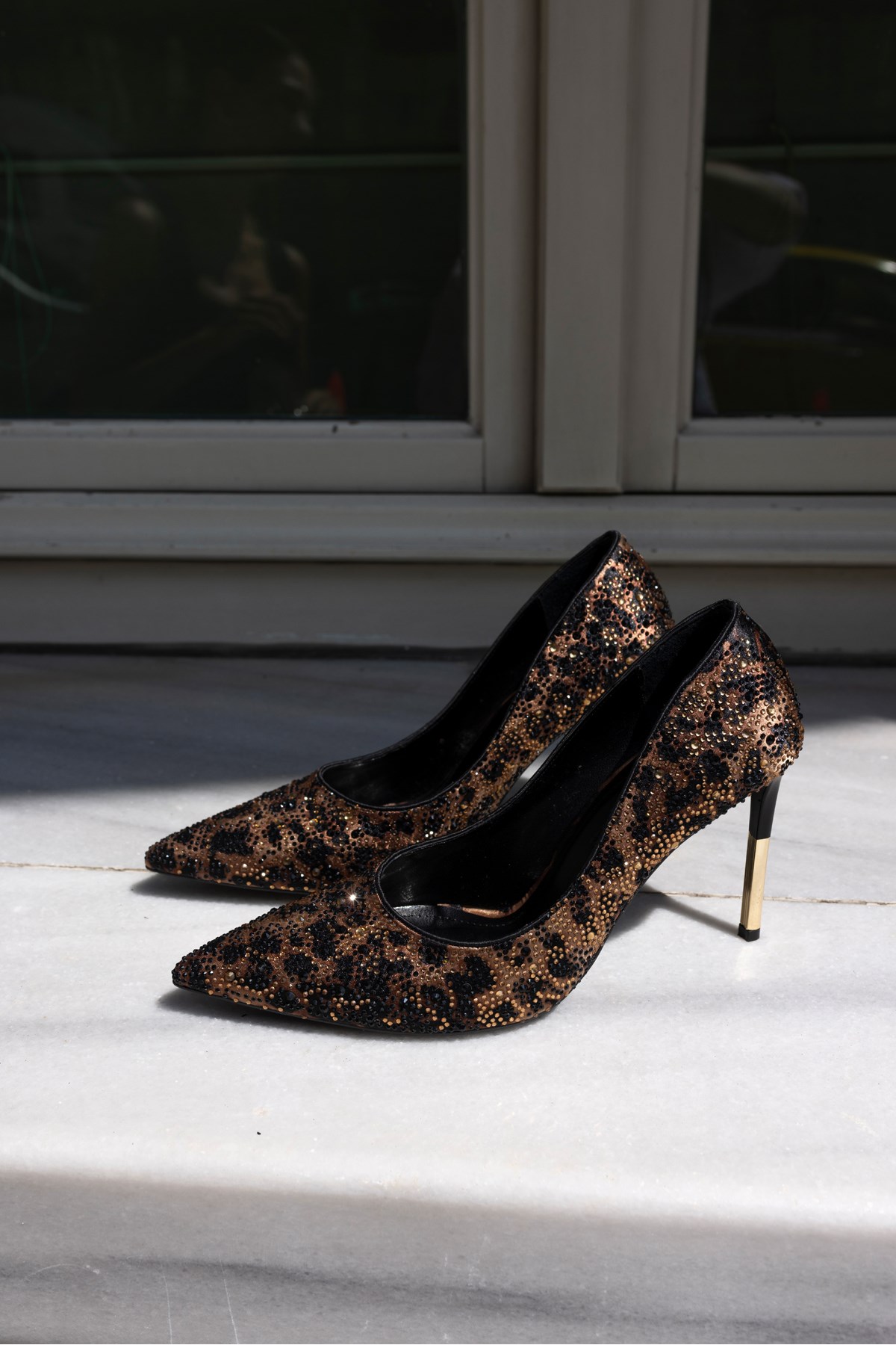 DİMARYA KADIN LEOAPAR DİZAYN TAŞ STILETTO