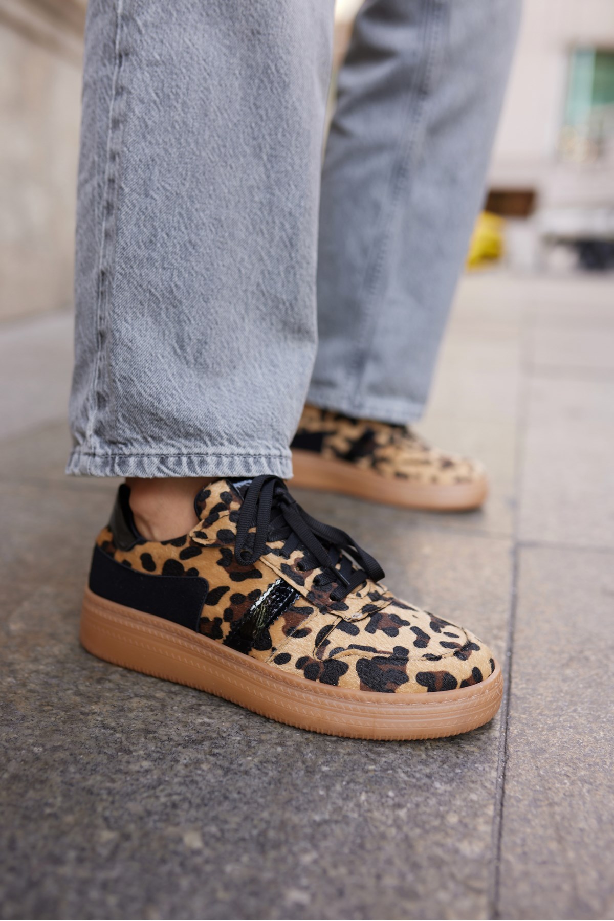 FAERO KADIN LEOPAR DETAYL SNEAKER