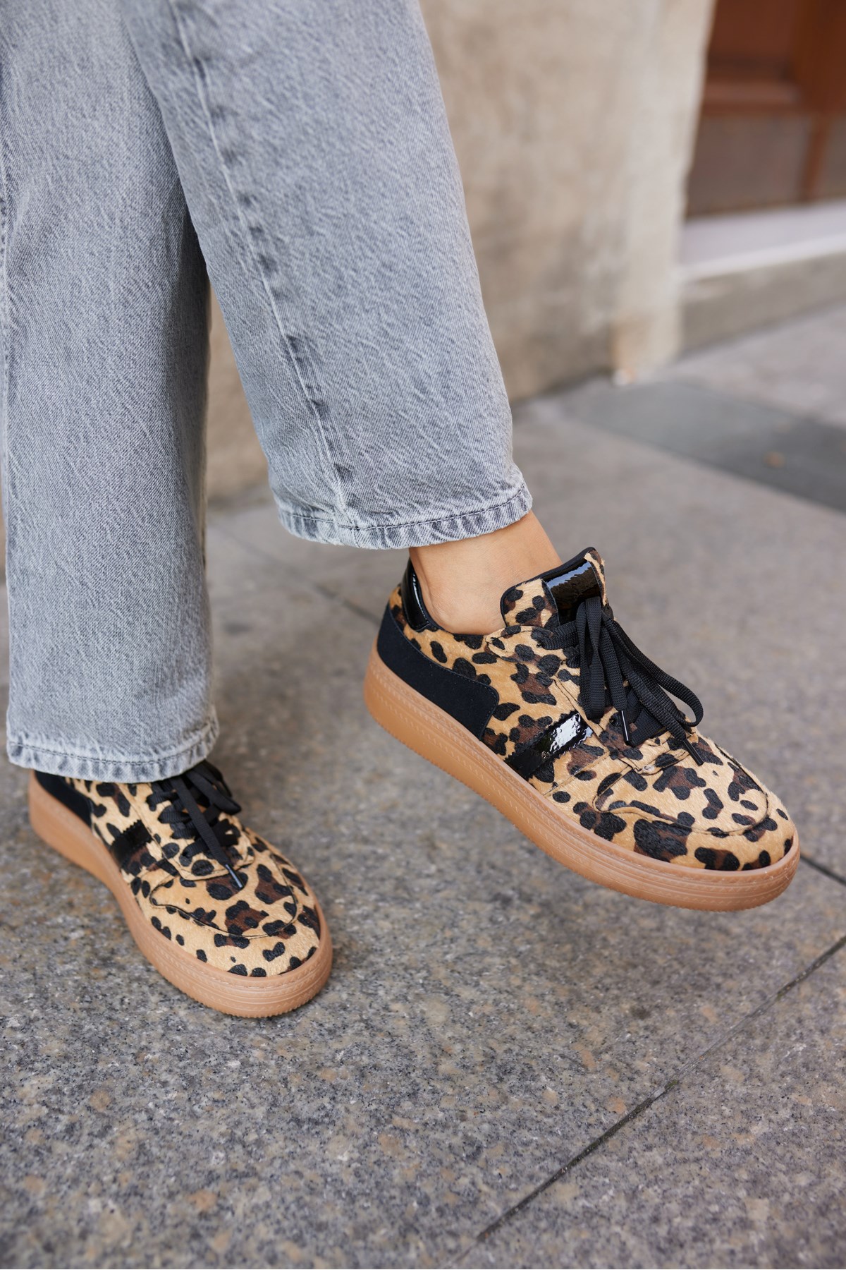 FAERO KADIN LEOPAR DETAYL SNEAKER