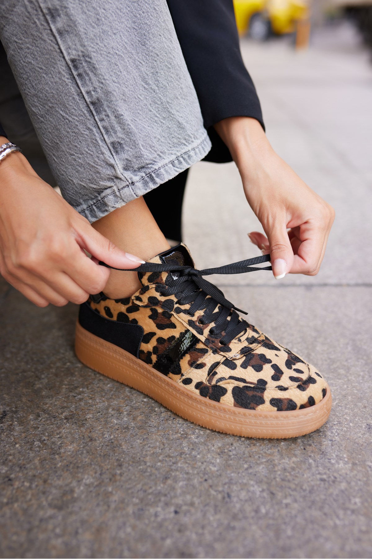 FAERO KADIN LEOPAR DETAYL SNEAKER