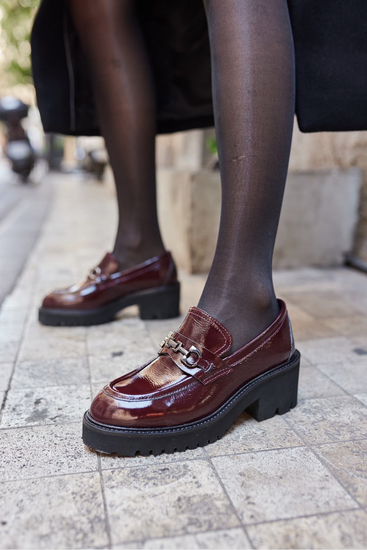 GENTİLE KADIN BORDO RUGAN DERİ EVA TABAN LOAFER AYAKKABİ