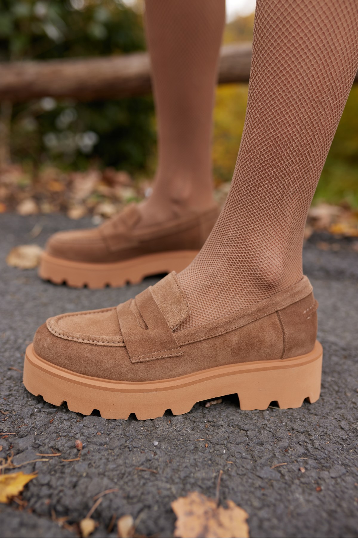 ALBERTO KADIN NUDE GERCEK SUET LOAFER AYAKKABİ