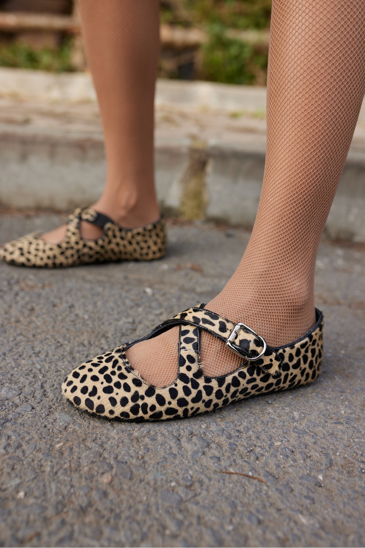 BALERO KADİN LEOPAR TAY GERCEK DERİ BABET