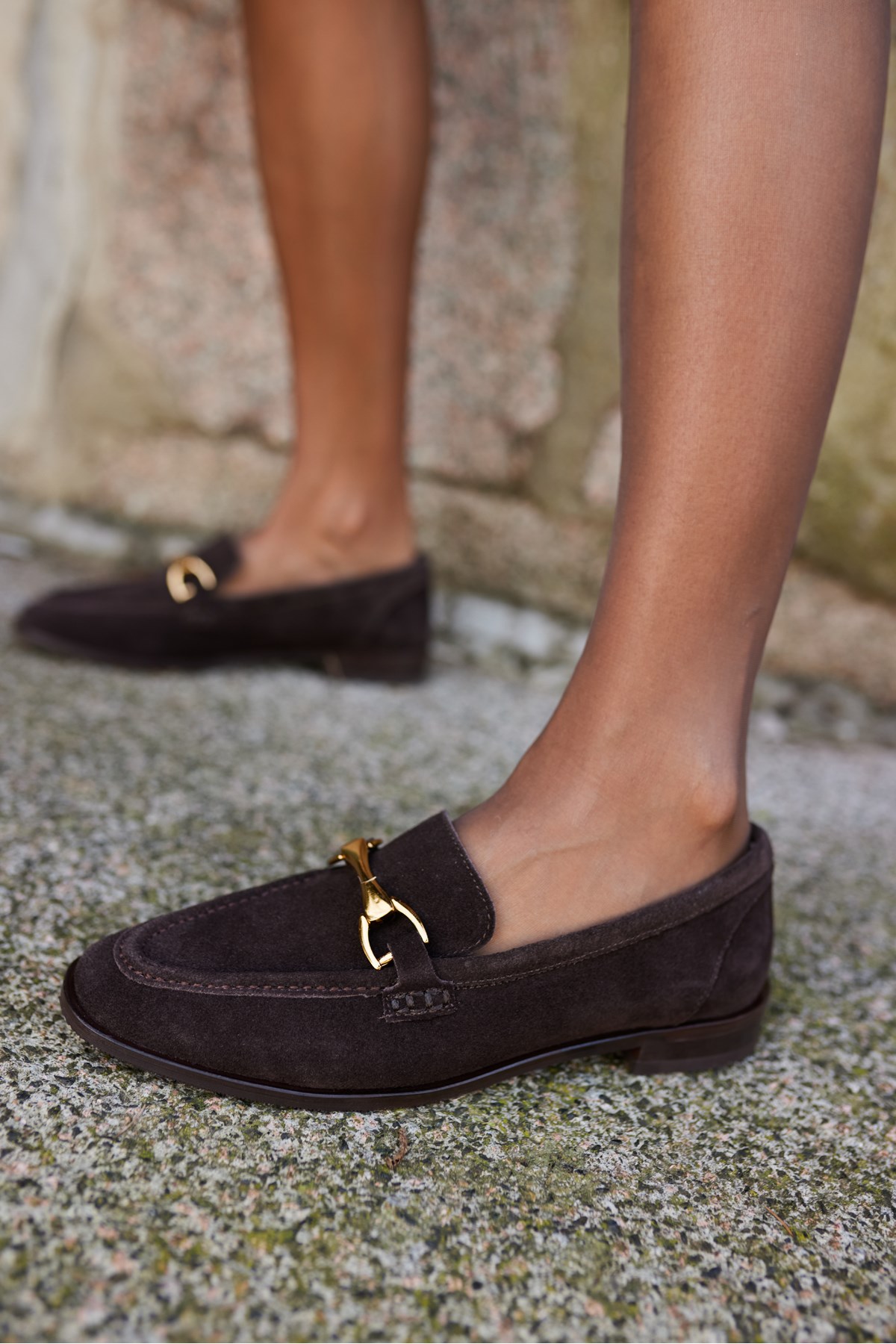 RUSH KADİN KAHVE GERCEK SUET LOAFER AYAKKABİ