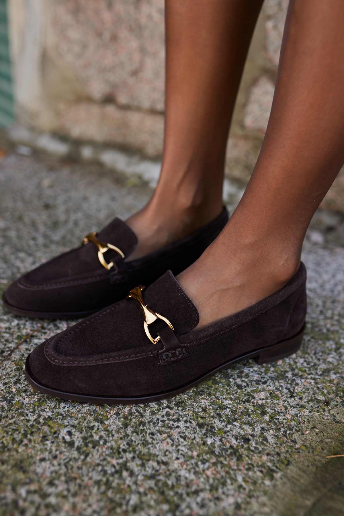 RUSH KADİN KAHVE GERCEK SUET LOAFER AYAKKABİ