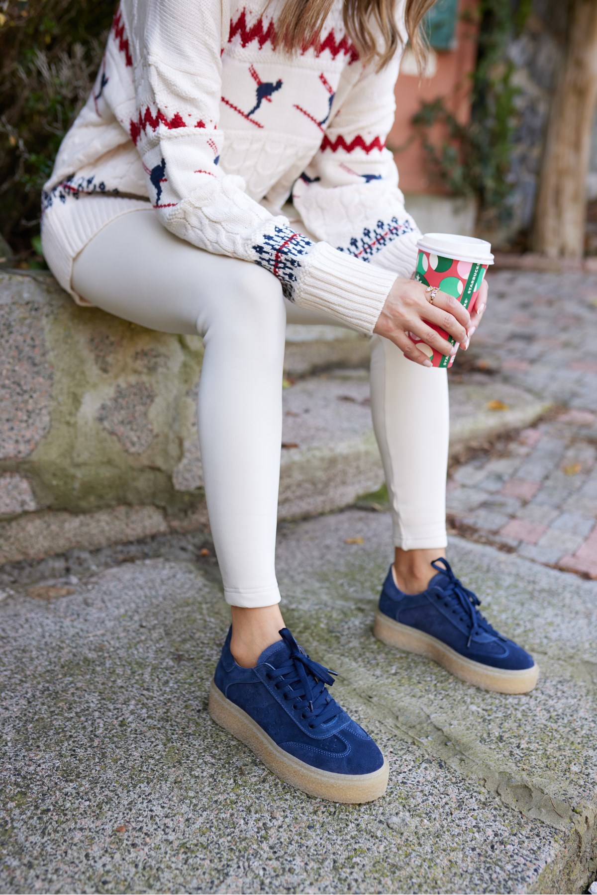 ALİSTAR KADIN LACİVERT GECREK DERİ SUET BAGCIKLİ SNEAKER