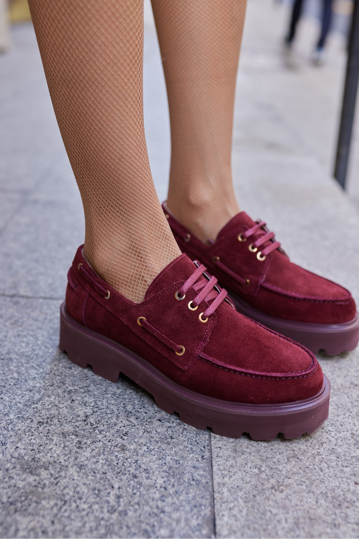 ALVAREZ KADIN BORDO SUET BAGCIKLI LOAFER AYAKKABİ