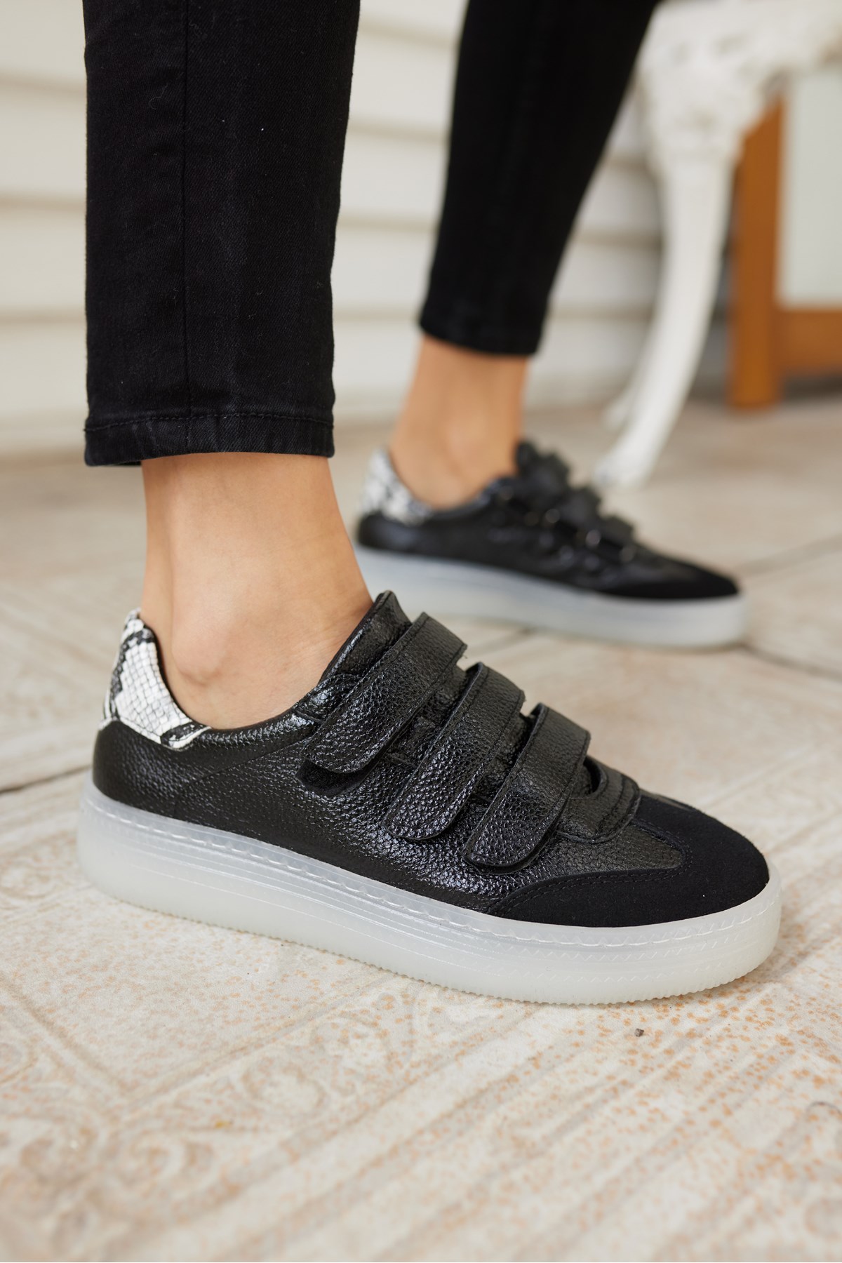 CELSO KADIN SİYAH CİRTLI SNEAKERS