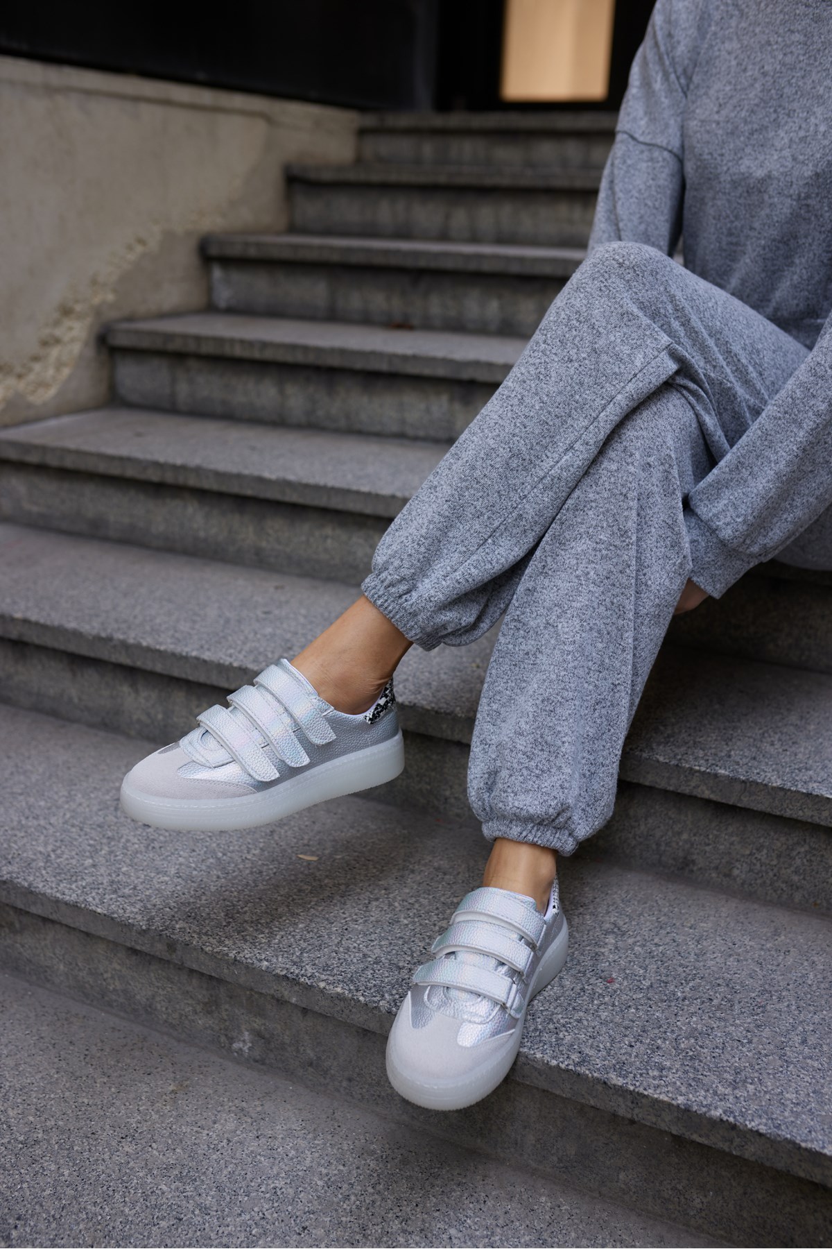 CELSO KADİN GUMUS CIRTLI SNEAKERS