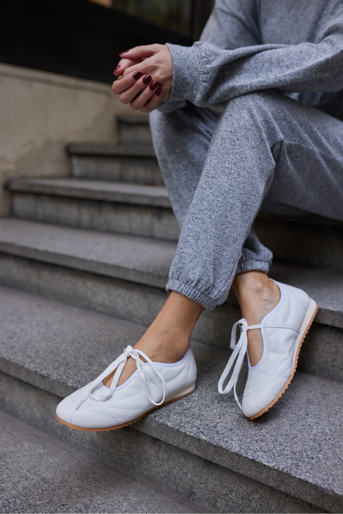 NAMES KADIN BEYAZ BAGCIK DETAY SNEAKER
