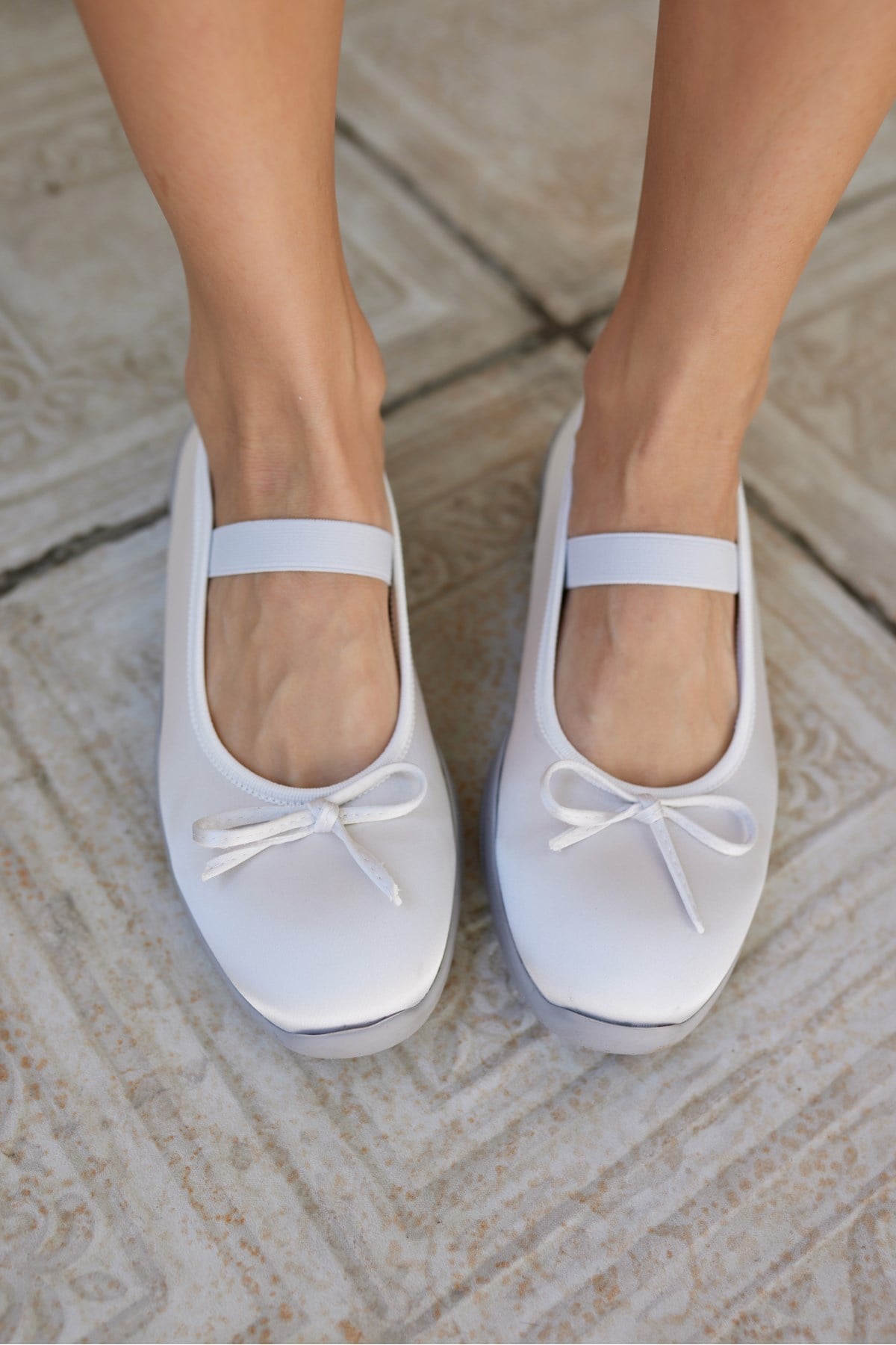 CACARES KADİN GUMUS SATEN LASTIKLI BABET SNEAKER