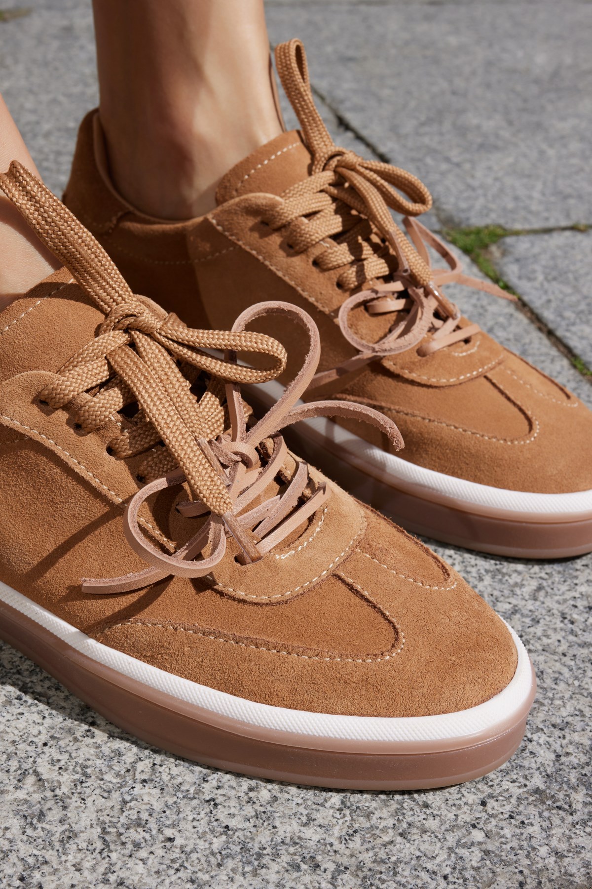 PAOK KADIN NUDE GERCEK SUET ÇİFT BAGCIK DETAY SNEAKER