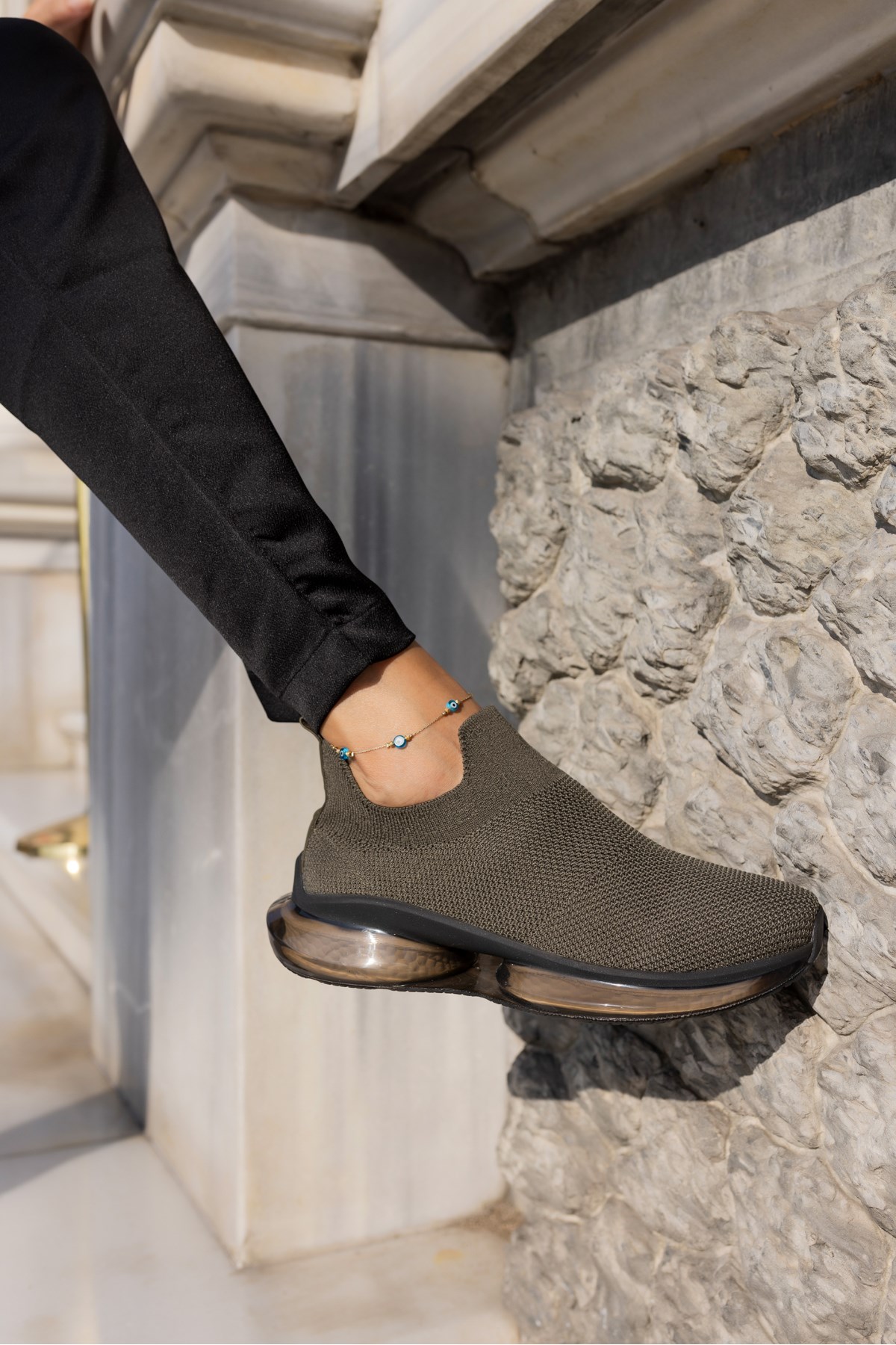 KİAHH KADIN HAKİ TRIKO AİRTABANLİ SNEAKER