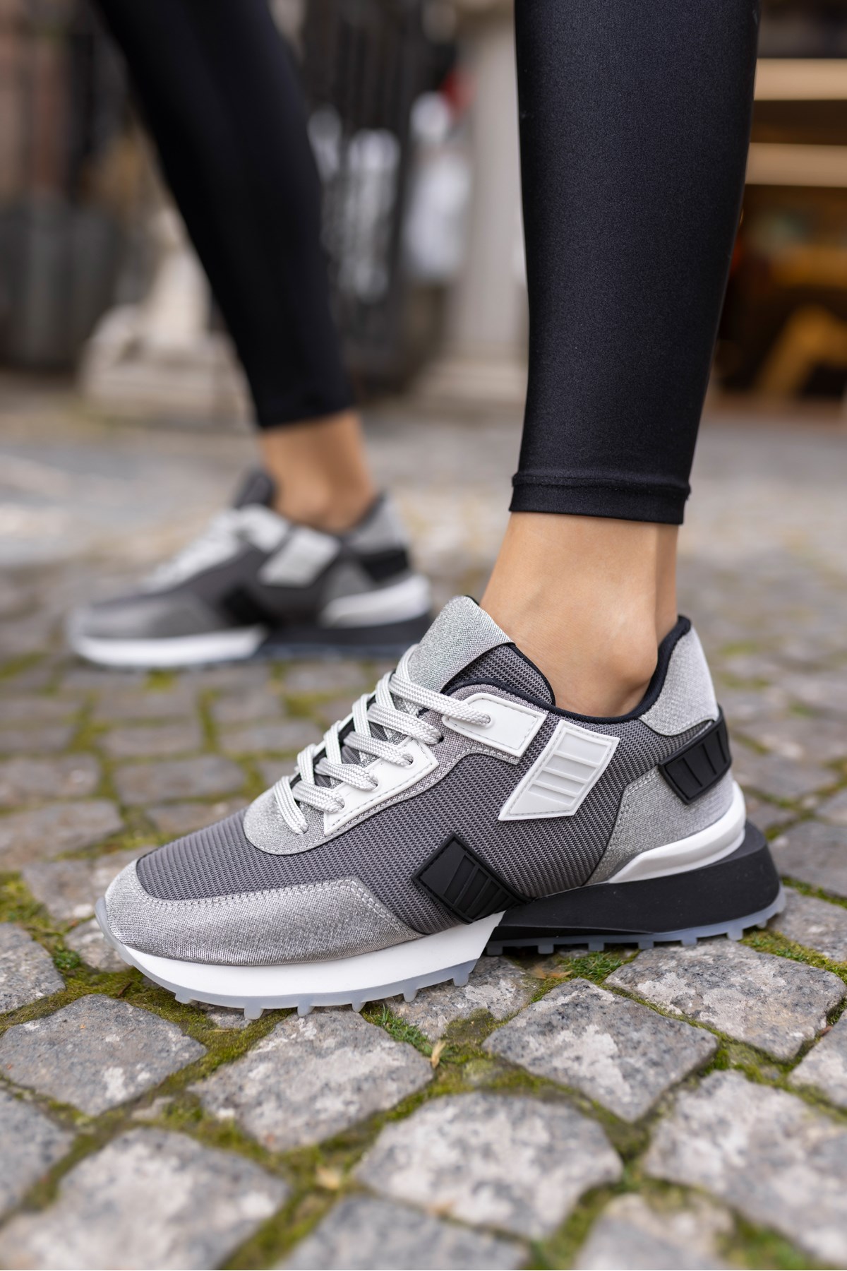 EVORA KADİN PLATIN SİMLİ SNEAKER