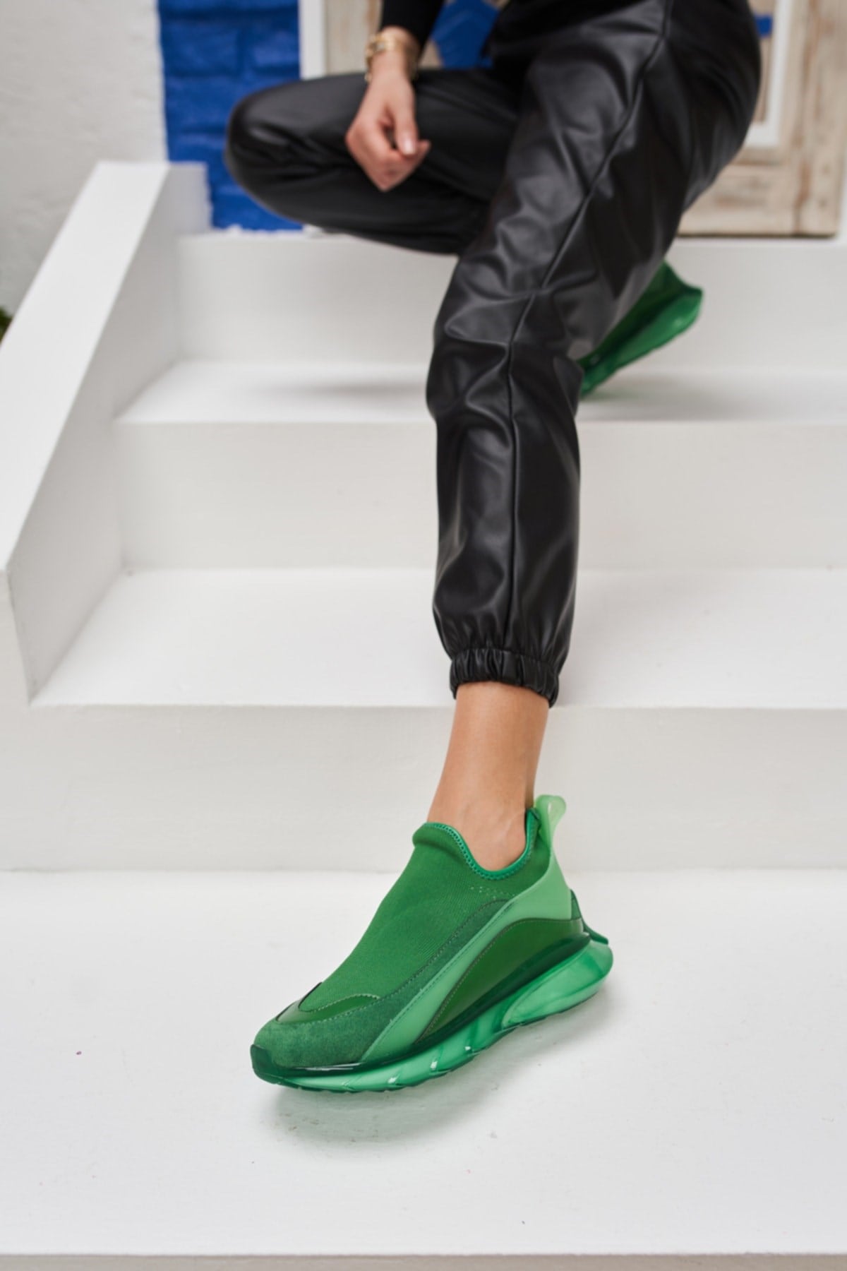 Calole Kadın Yeşil Trıko Airtaban Detay Sneakers