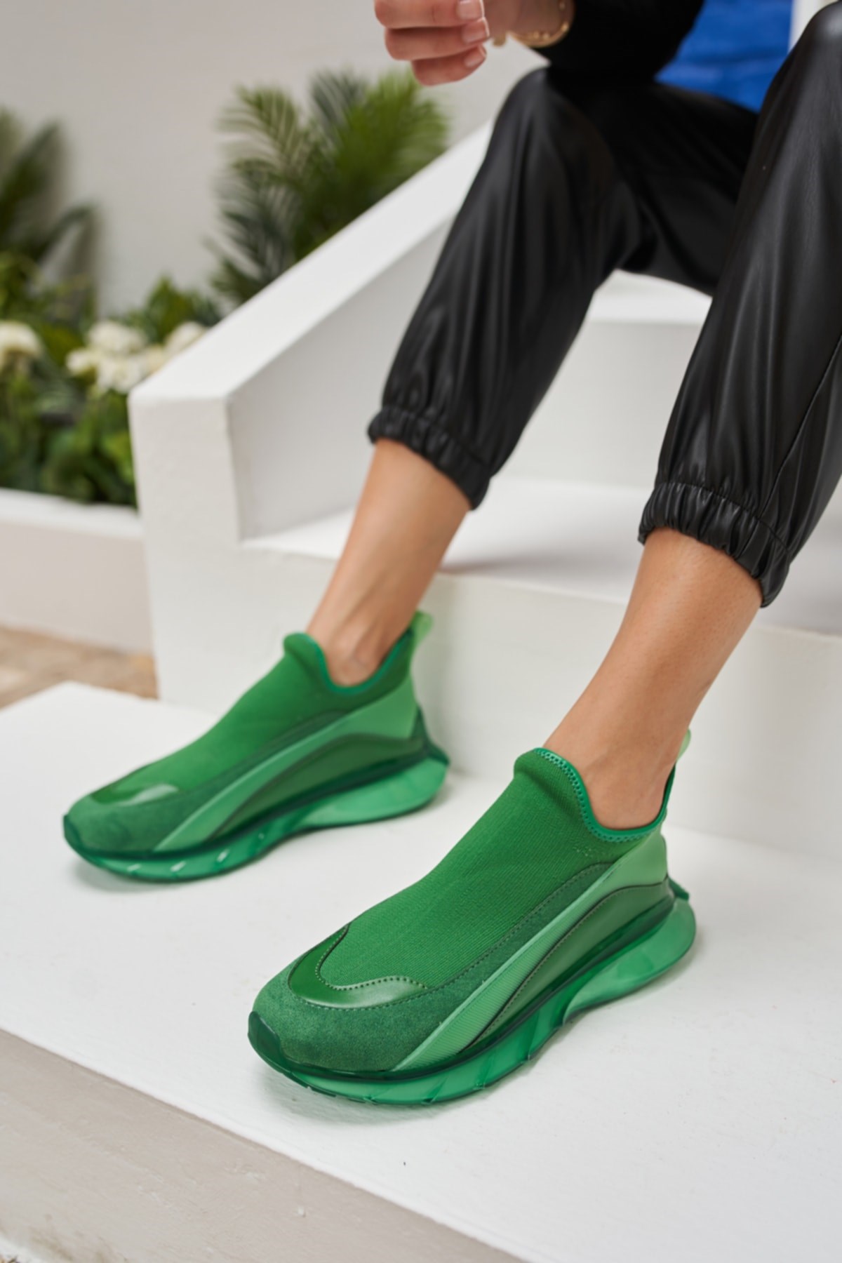 Calole Kadın Yeşil Trıko Airtaban Detay Sneakers