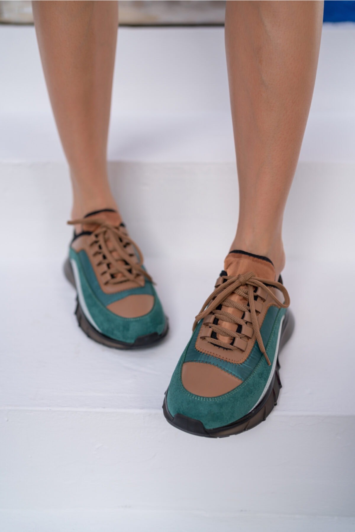 Marla Kadın Yeşil Suet Air Taban Detay Sneakers