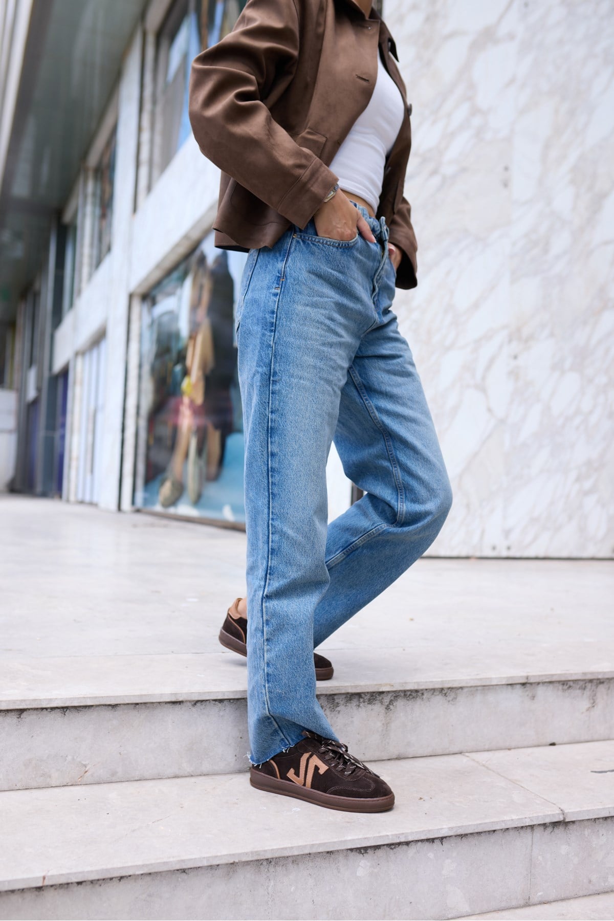 DOLORES KADIN KAHVE GERCEK SUET CASUAL AYAKKABİ