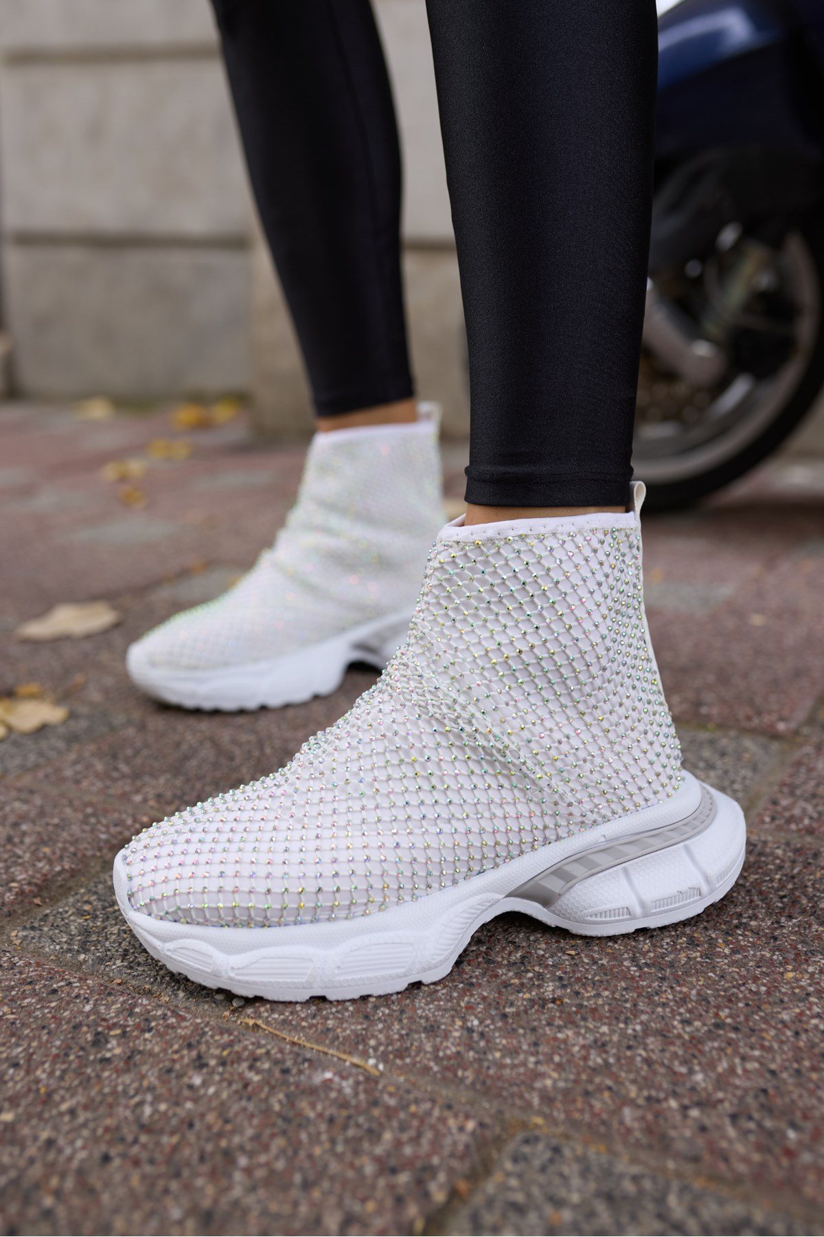 DEJAA KADIN BEYAZ TAS DETAY BOT SNEAKER