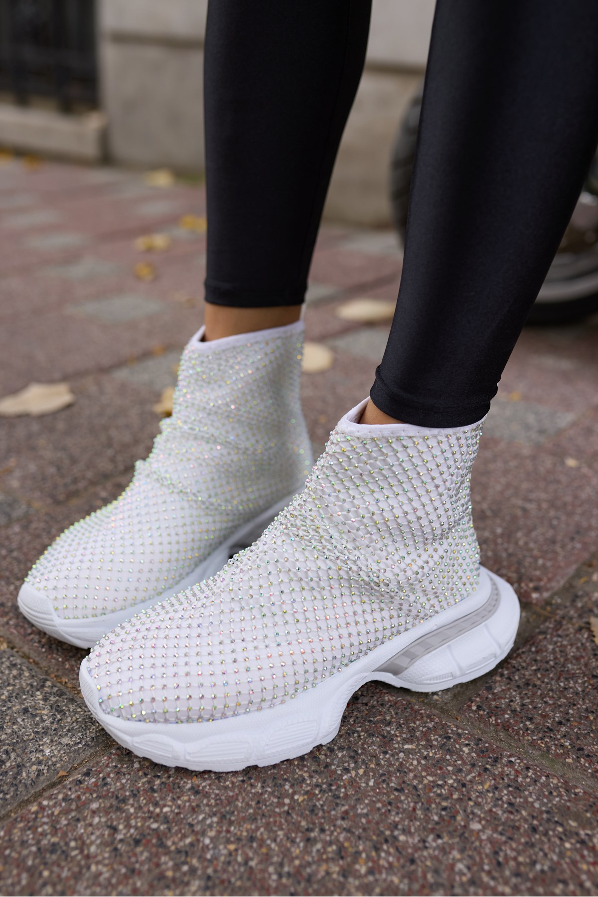 DEJAA KADIN BEYAZ TAS DETAY BOT SNEAKER