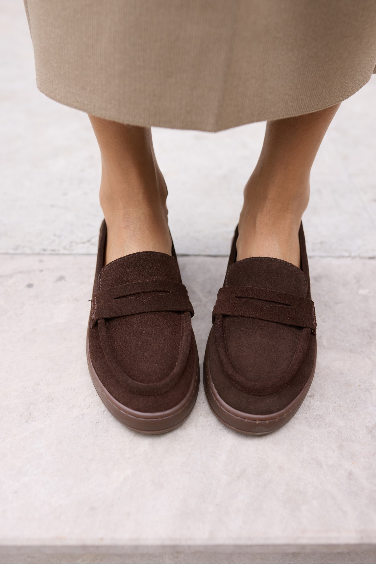CRAFT KADİN KAHVERENGİ GERCEK SUET LOAFER AYAKKABİ