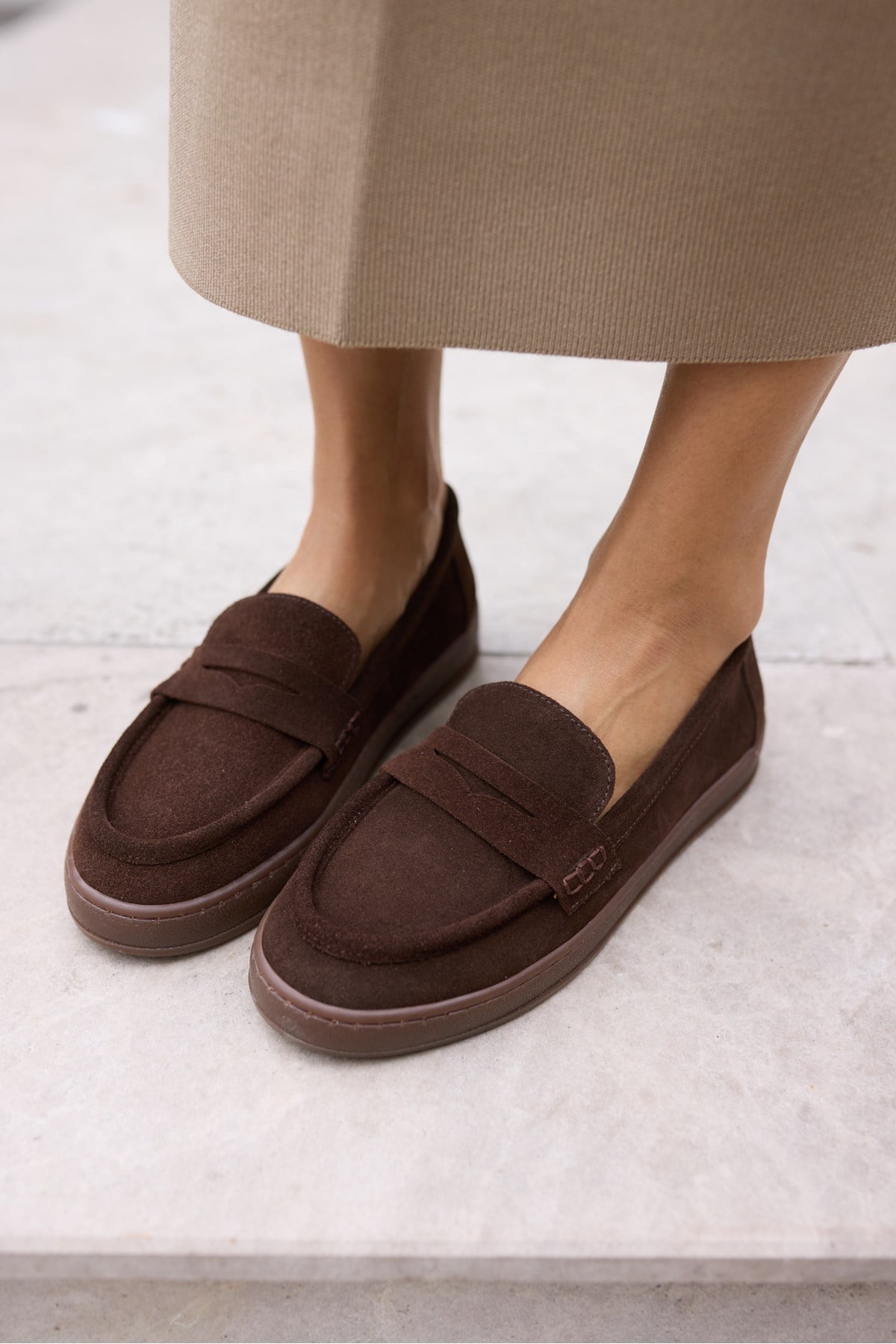 CRAFT KADİN KAHVERENGİ GERCEK SUET LOAFER AYAKKABİ