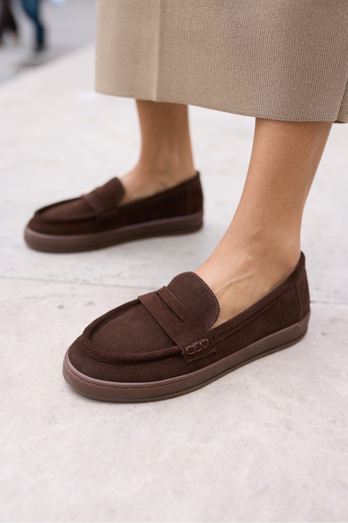 CRAFT KADİN KAHVERENGİ GERCEK SUET LOAFER AYAKKABİ