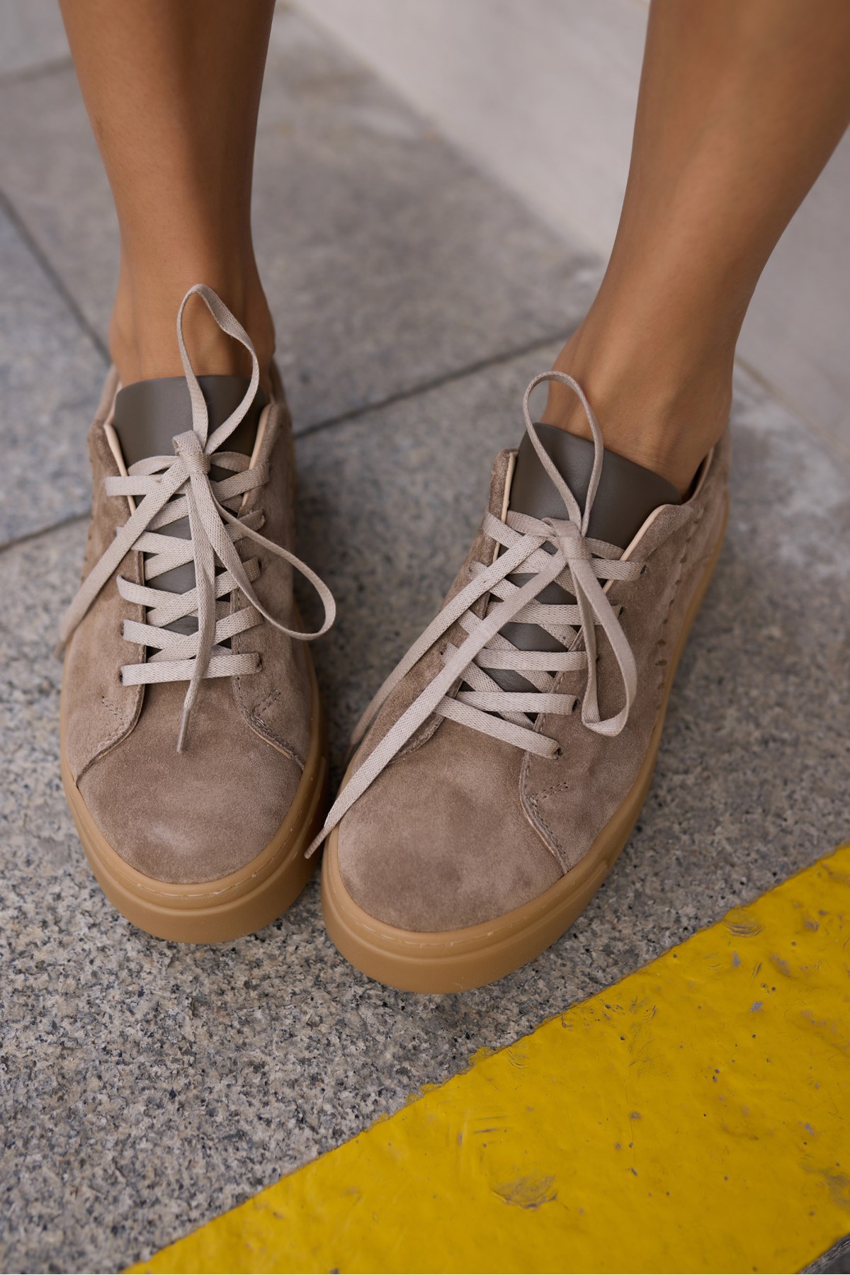JENNY KADİN VIZON GERCEK DERİ 5 CM TABAN SNEAKER