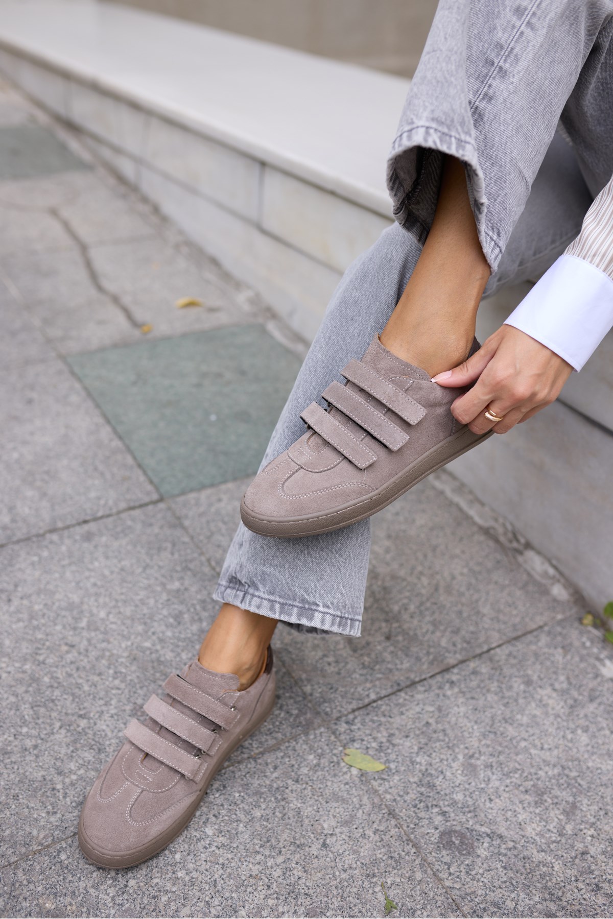 JOLANTA KADN VİZON GERCEK SUET CIRTLI SNEAKER