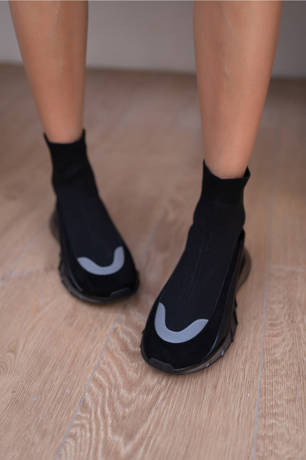 Cinner Kadın Siyah Trıko Air Taban Detay Sneakers