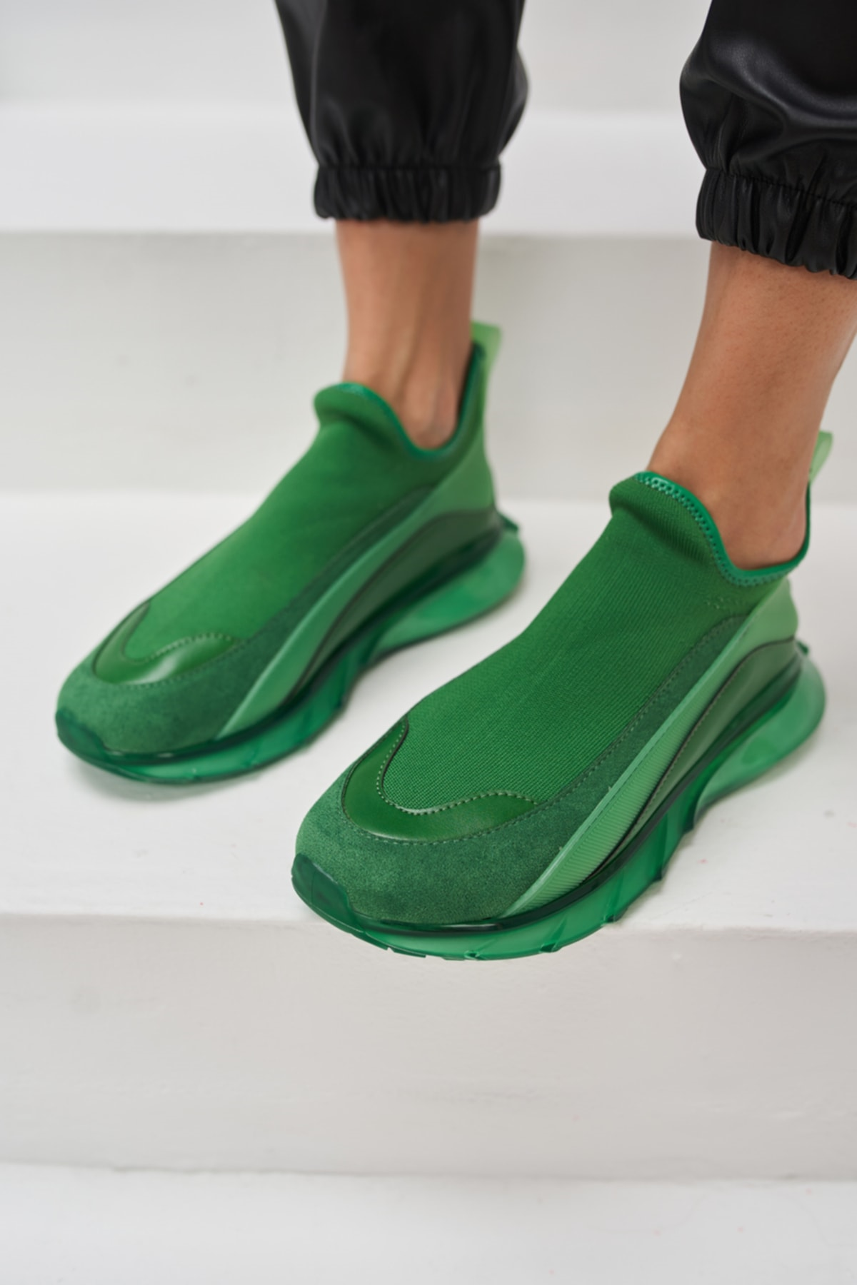 Calole Kadın Yeşil Trıko Airtaban Detay Sneakers