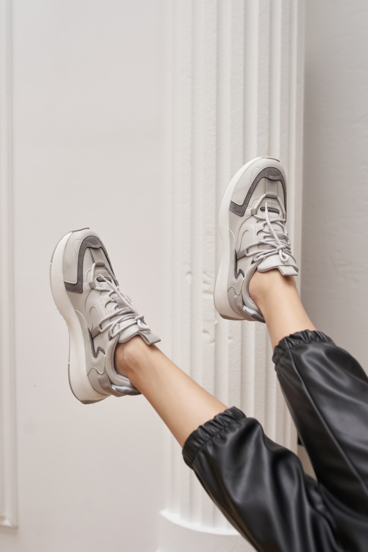 Calista Kadin Gri Sneakers Ayakkabi