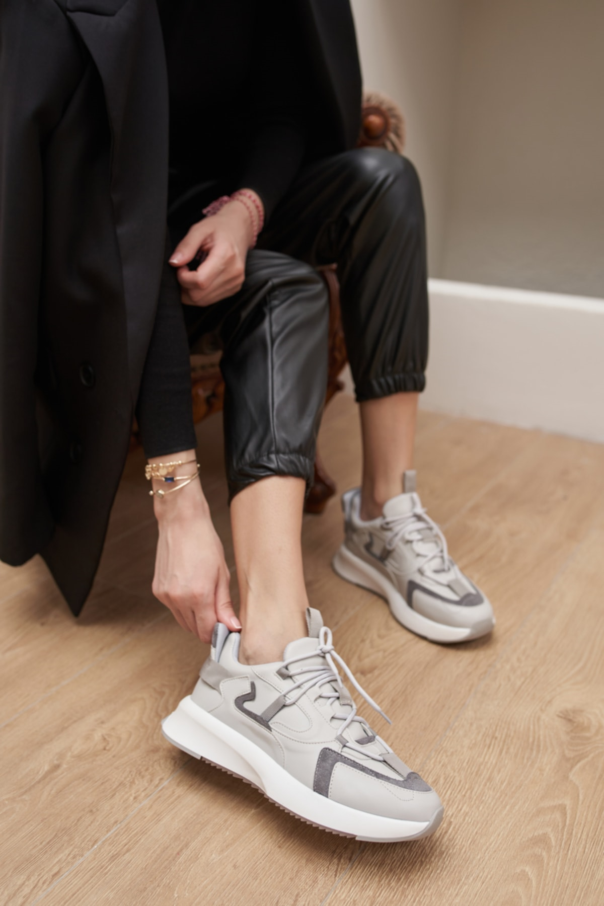 Calista Kadin Gri Sneakers Ayakkabi