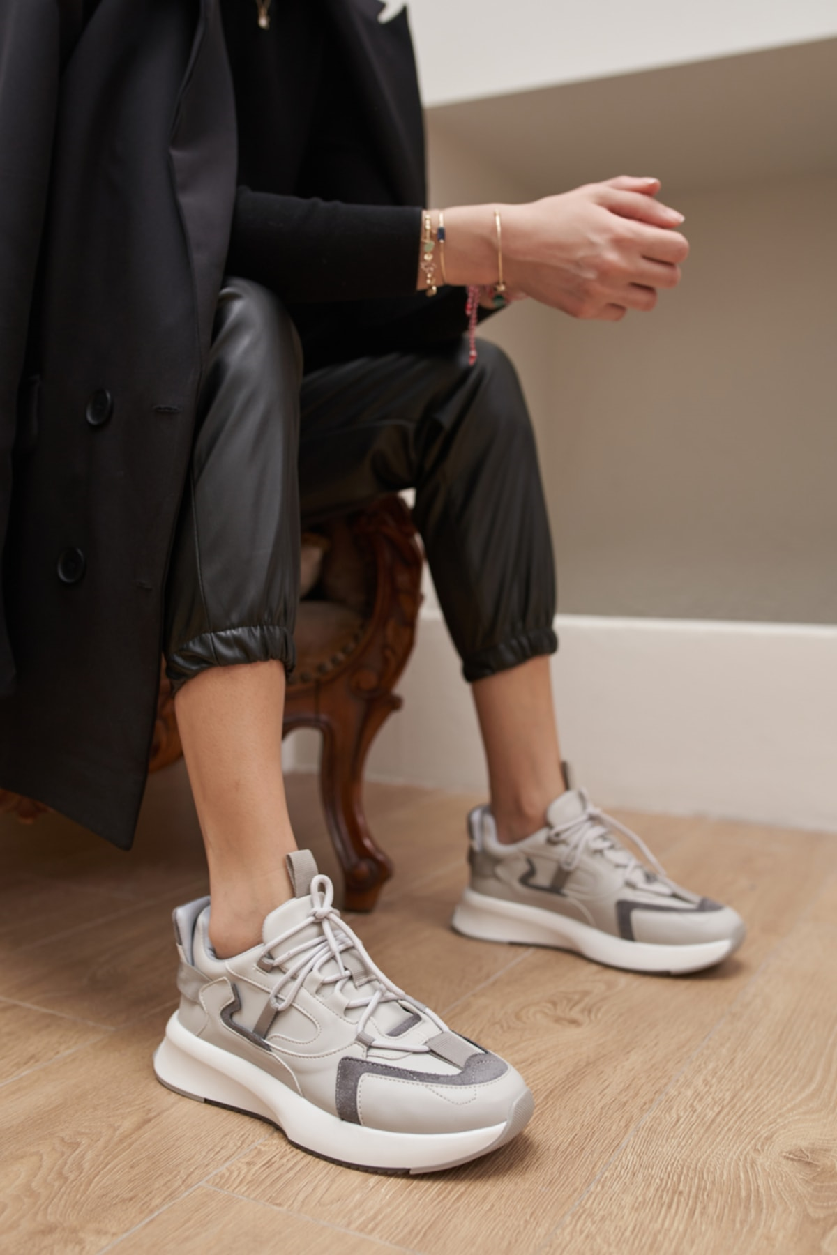Calista Kadin Gri Sneakers Ayakkabi