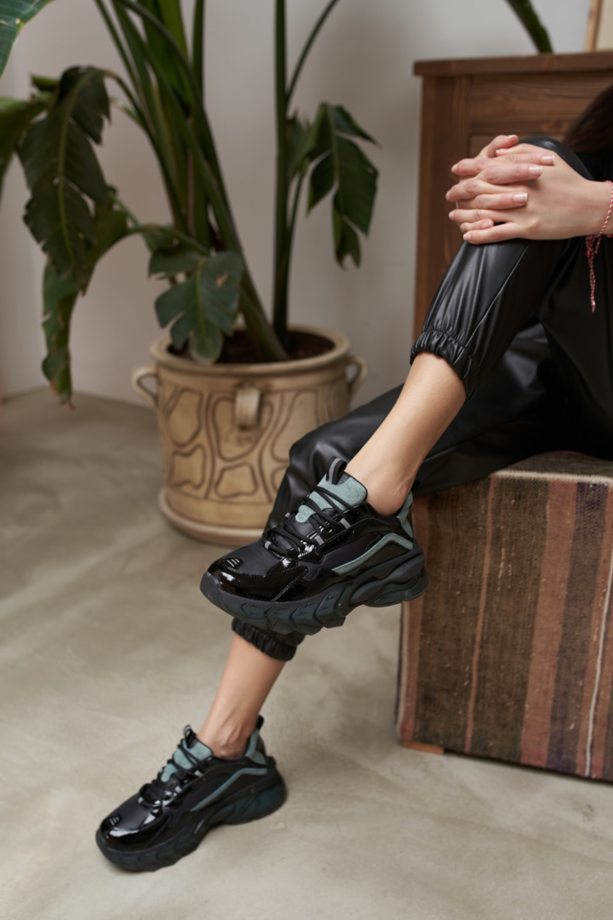 Calvina Kadin Siyah Airtaban Detay Sneakers
