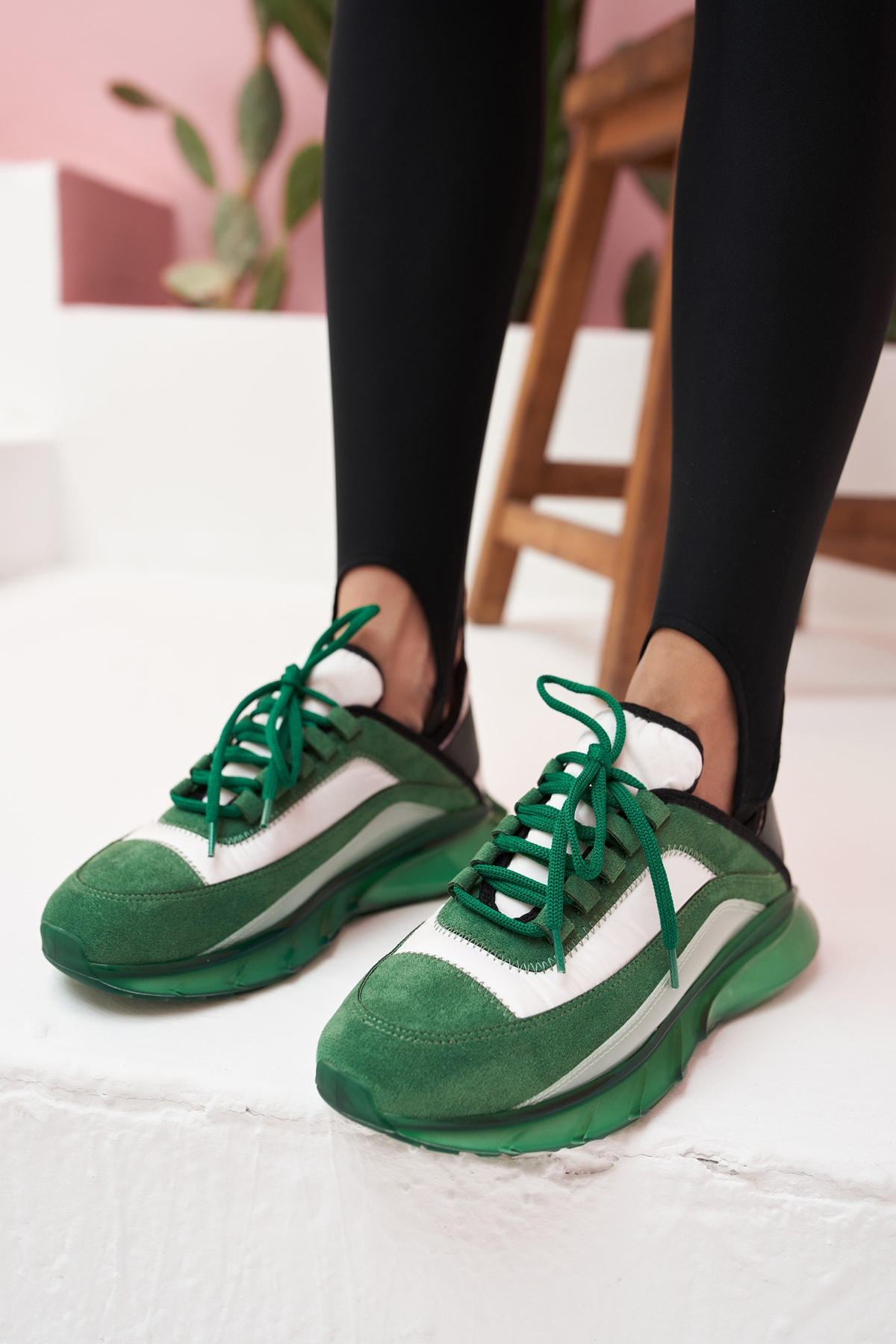 Marla Kadın Yeşil Beyaz Airtaban Detay Sneakers