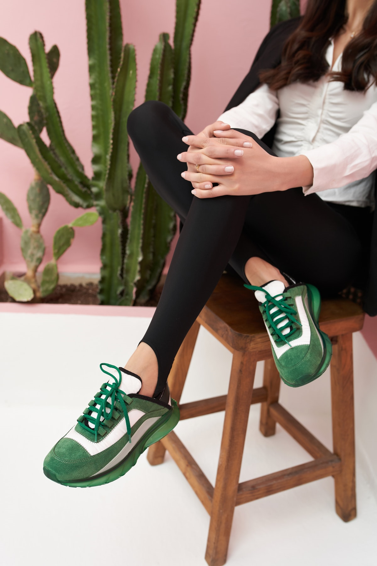Marla Kadın Yeşil Beyaz Airtaban Detay Sneakers