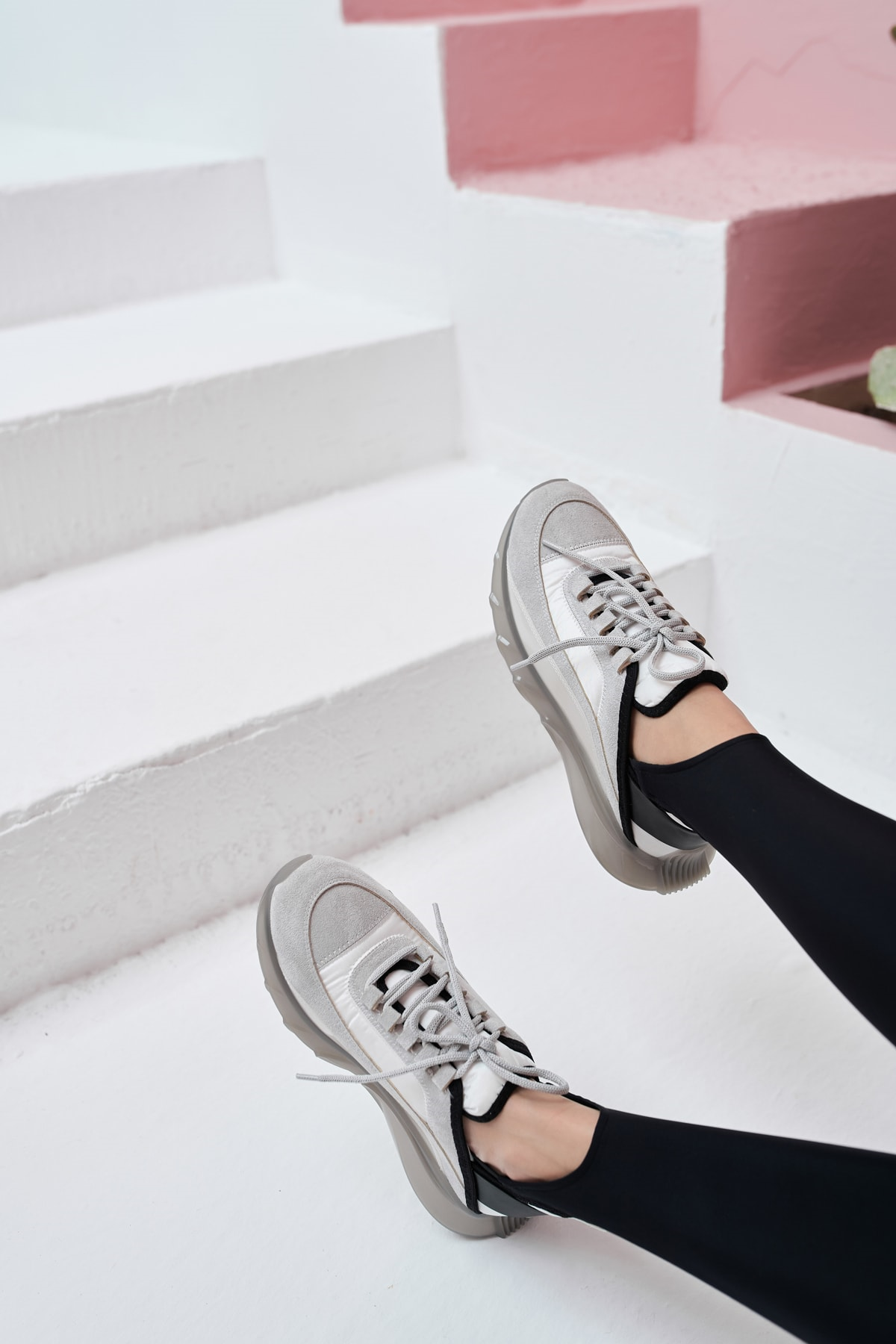 Marla Kadın Gri Suet Airtaban Detay Sneakers