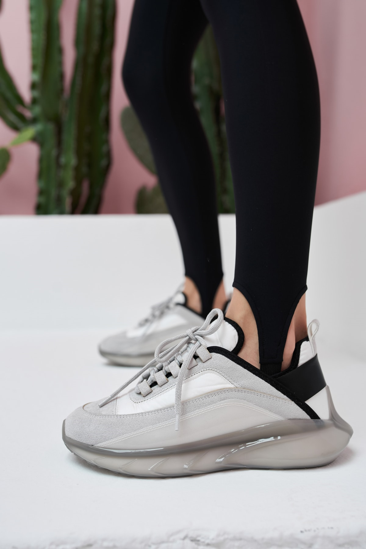 Marla Kadın Gri Suet Airtaban Detay Sneakers