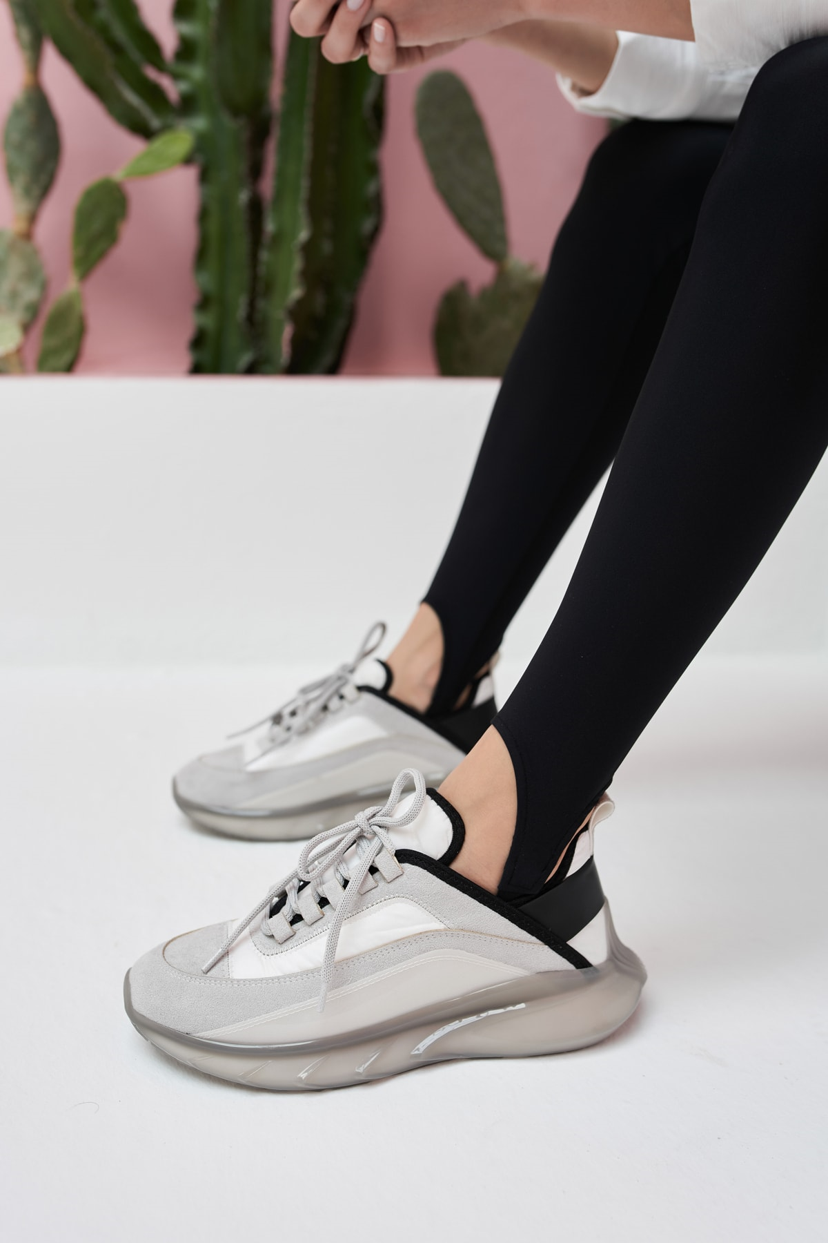 Marla Kadın Gri Suet Airtaban Detay Sneakers